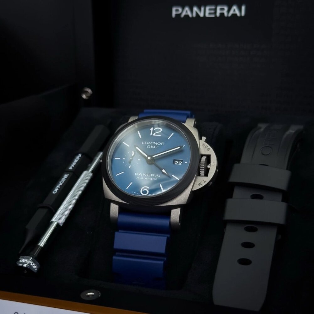 Panerai Luminor PAM01279 - Carbotech and Titanium GMT 42MM Blue Dial Watch
